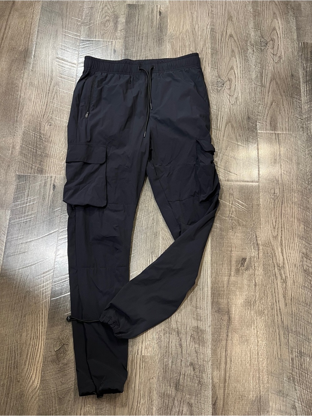 YoungLA Black Men's Cargo Joggers Medium